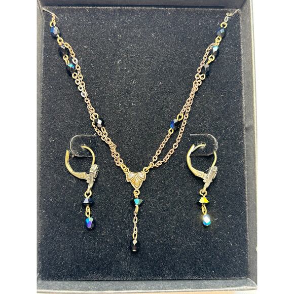 Robert Rose AB Bead Necklace & Earrings Set New in Box Vintage - Picture 5 of 10